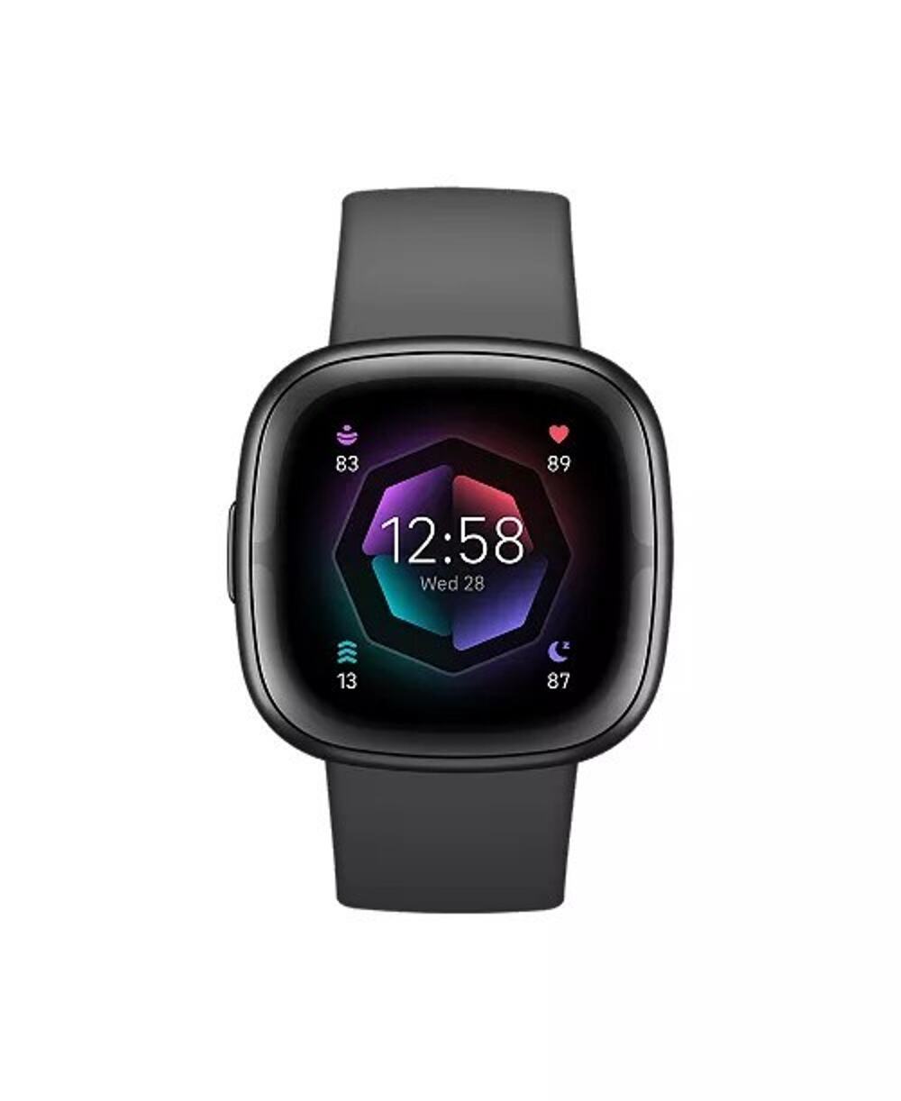 Fitbit Sense 2 Smartwatch 40mm Black Aluminum Case Black Silicone Band